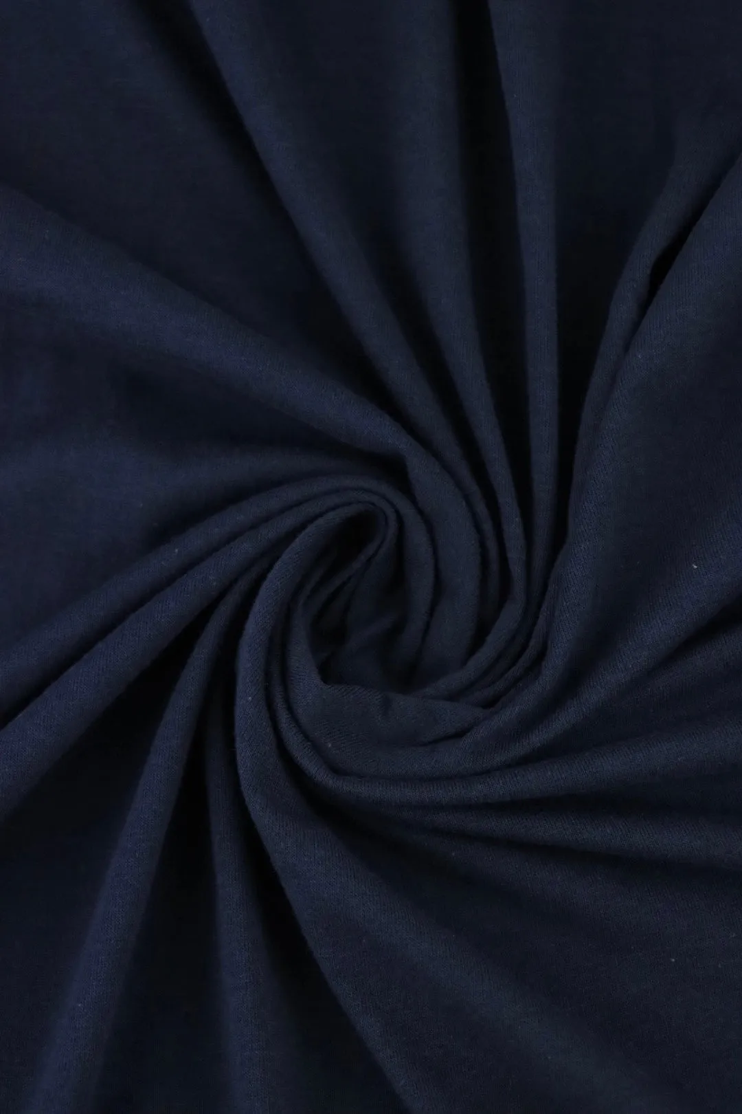 3YD 18IN REMNANT; Navy Lightweight Cotton Spandex Jersey