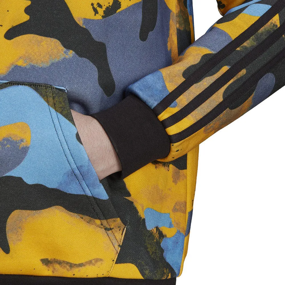 Adidas Camo Series Allover Print Men's Hoodie Collegiate Gold