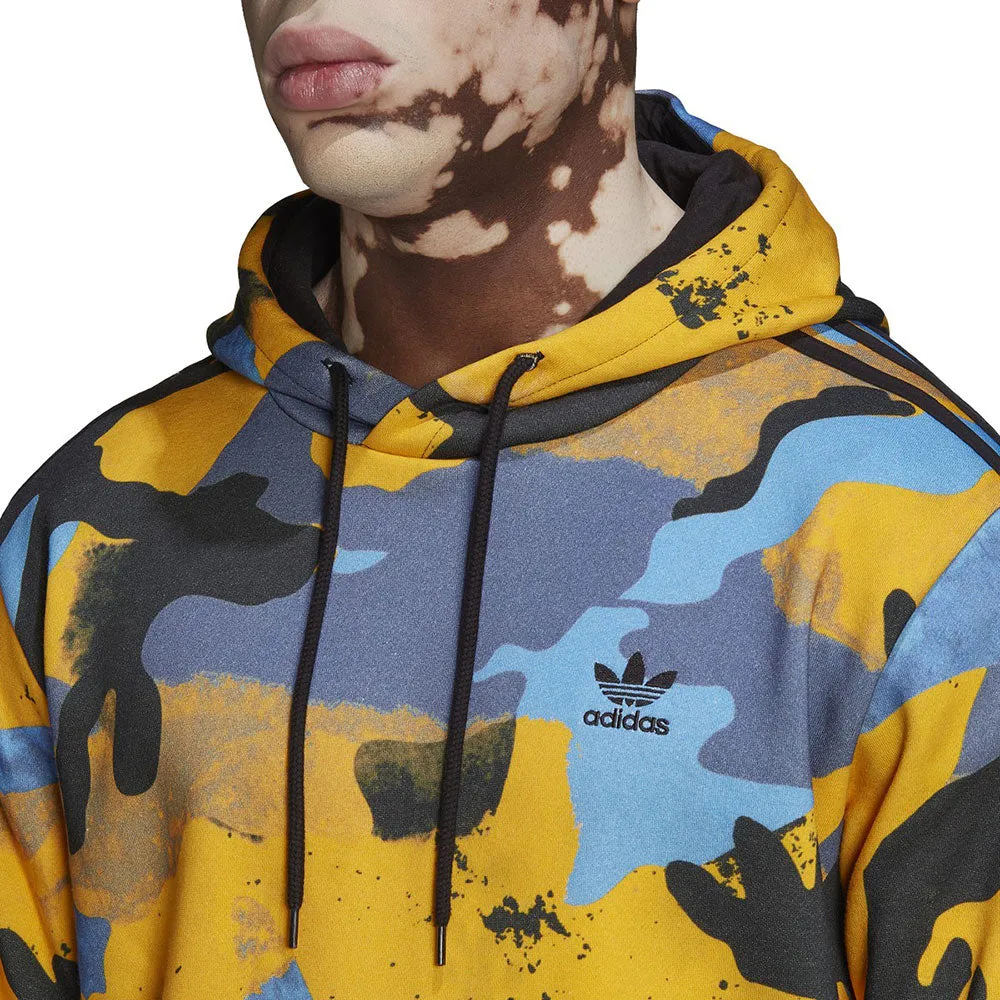 Adidas Camo Series Allover Print Men's Hoodie Collegiate Gold