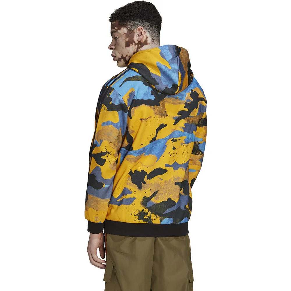 Adidas Camo Series Allover Print Men's Hoodie Collegiate Gold