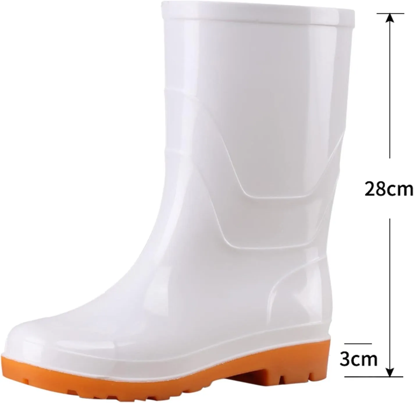AMDBEL Rain Boots for Women, Women's Mid Calf Rain Boots Waterproof Garden Shoes Rubber Anti-Slipping Rain boots for Ladies