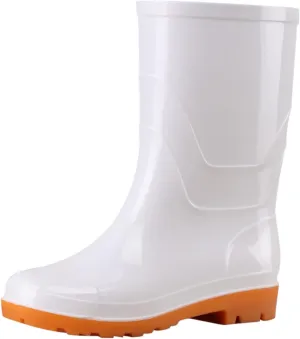 AMDBEL Rain Boots for Women, Women's Mid Calf Rain Boots Waterproof Garden Shoes Rubber Anti-Slipping Rain boots for Ladies