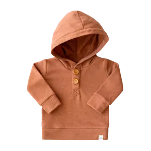 Apricot Button Hoodie