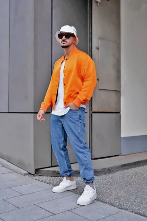 Ashton Essential Bomber Jacket - Orange