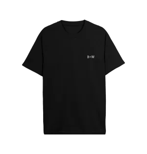 B W Mens Active Tee (White Lettering)