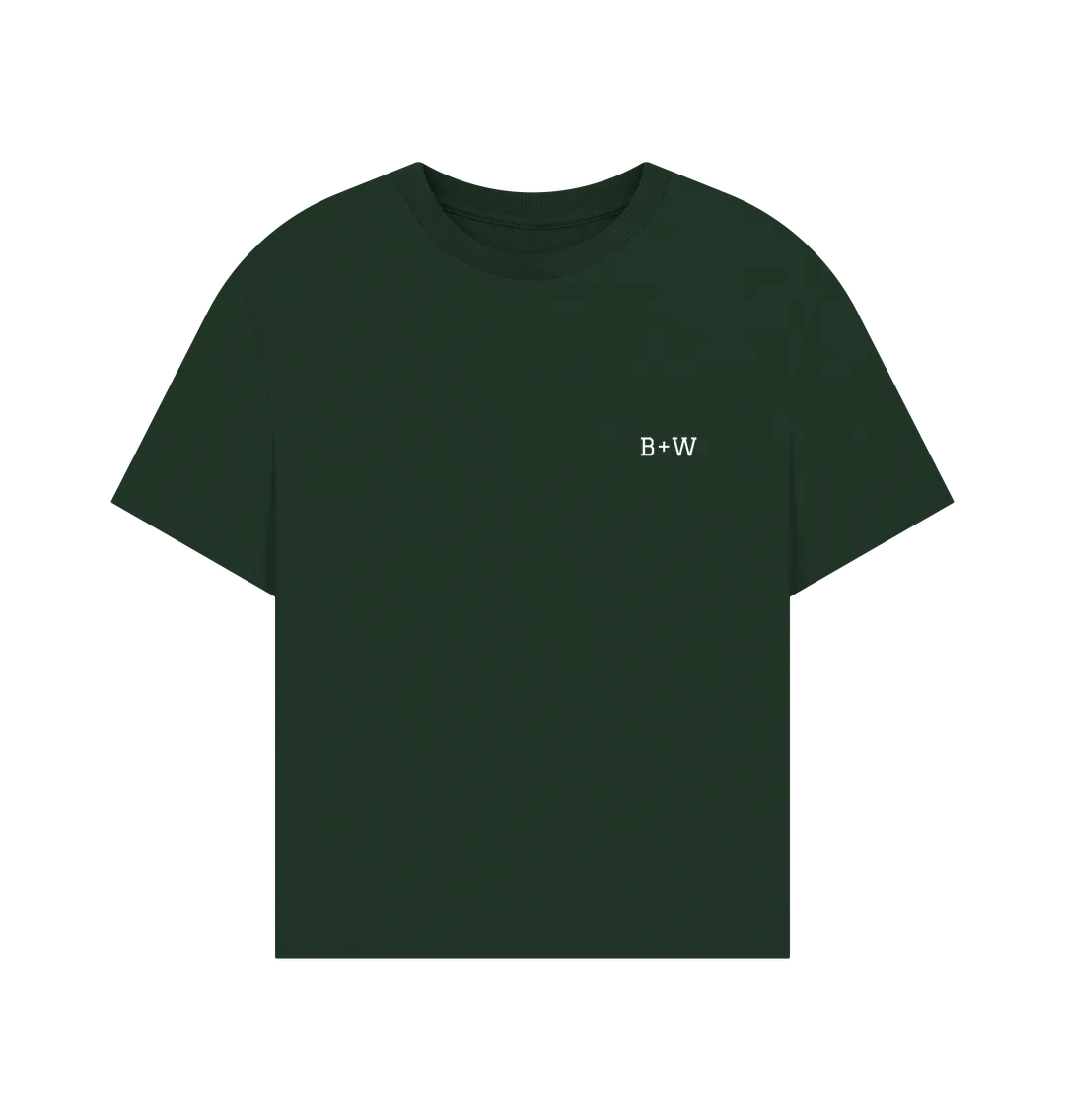 B W Oversized Tee (White Lettering)