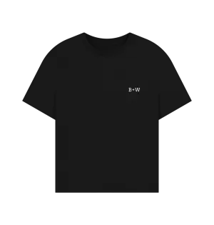 B W Oversized Tee (White Lettering)
