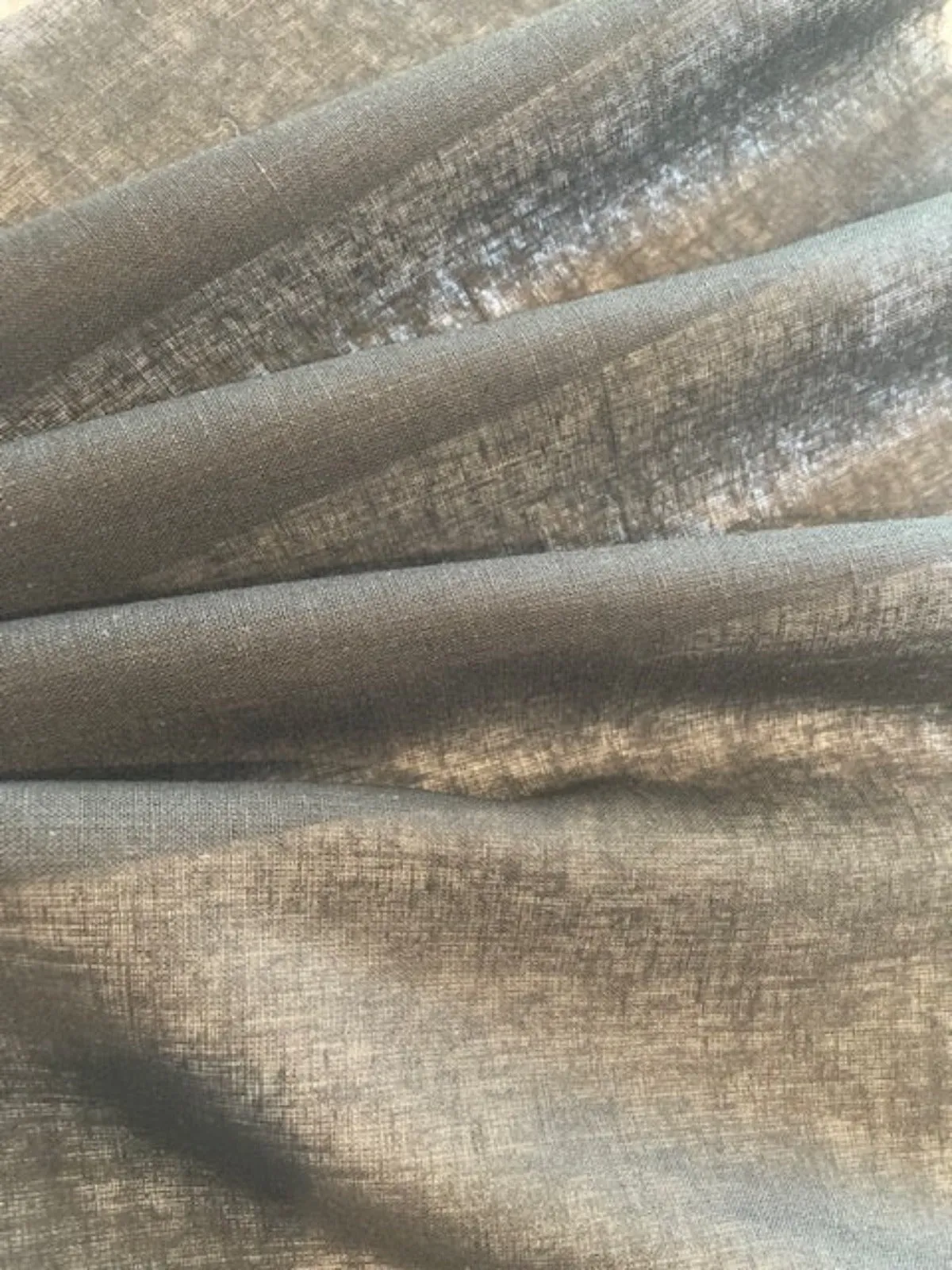 Black Lightweight Summer Linen/Cotton