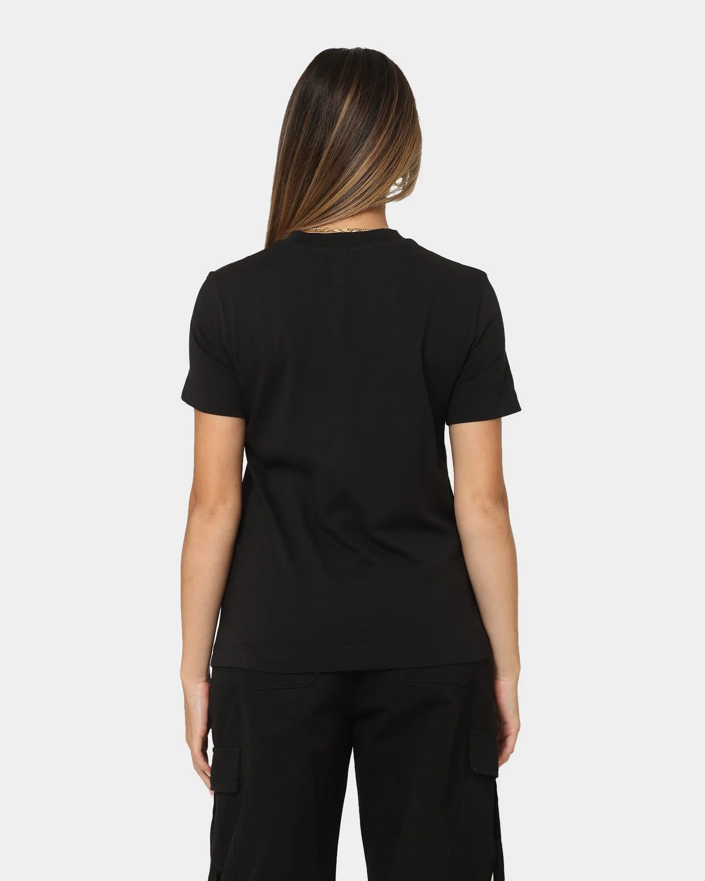 Calvin Klein Women's Stacked Logo Modern Straight T-Shirt Ck Black