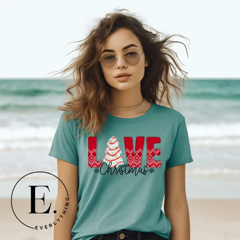 Christmas Love with Tree Cookie Cake PNG Sublimation Design