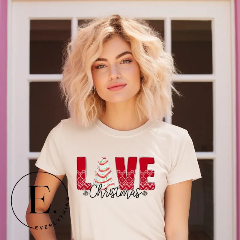 Christmas Love with Tree Cookie Cake PNG Sublimation Design