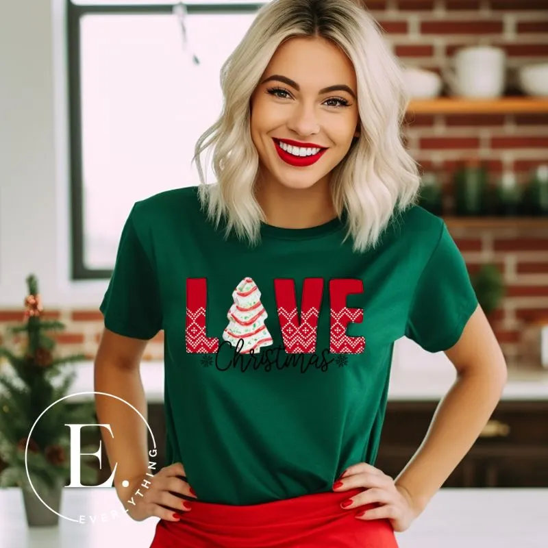 Christmas Love with Tree Cookie Cake PNG Sublimation Design
