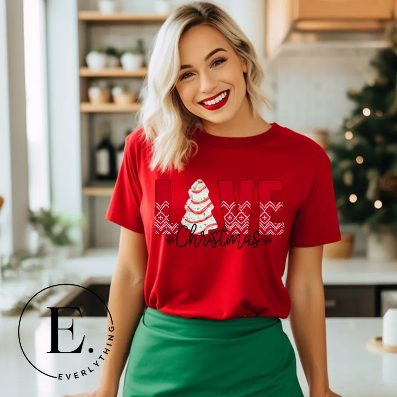 Christmas Love with Tree Cookie Cake PNG Sublimation Design