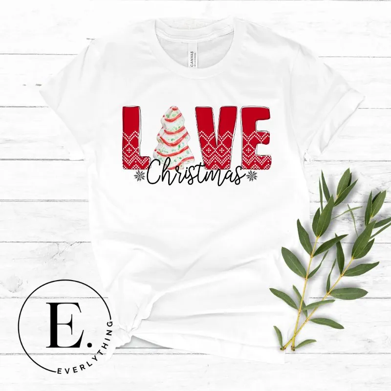 Christmas Love with Tree Cookie Cake PNG Sublimation Design