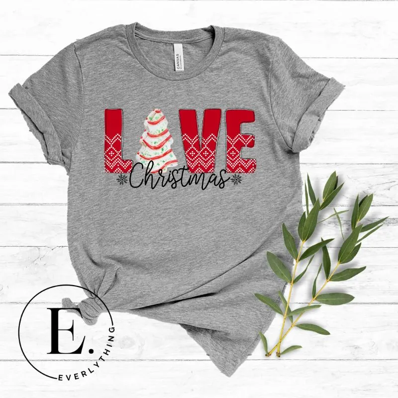 Christmas Love with Tree Cookie Cake PNG Sublimation Design
