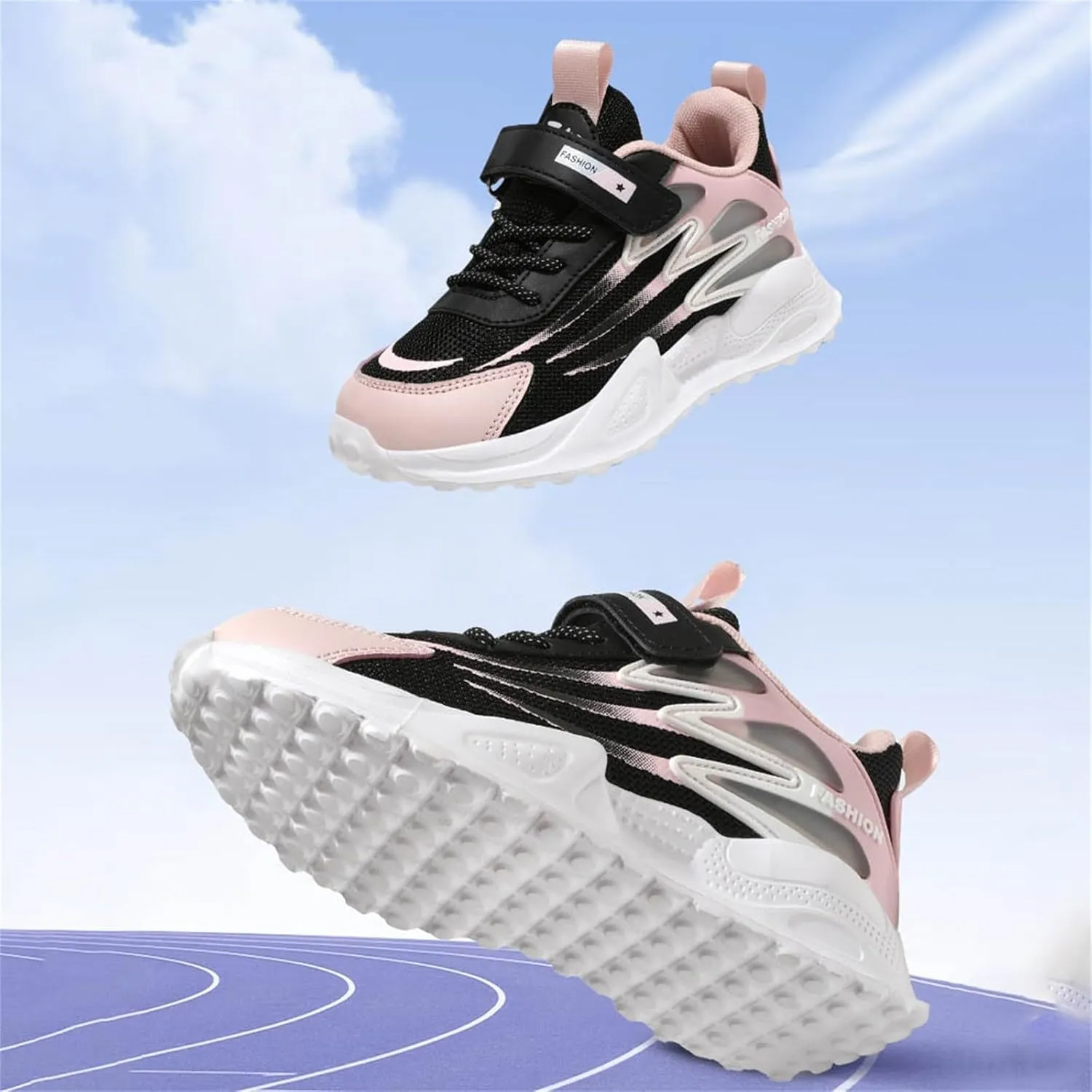 Chunky Platform Sneakers for Toddler Kids Memory Foam Dad Shoes for Boys Girls Lace-Up Running Slip On Fashion Sneakers