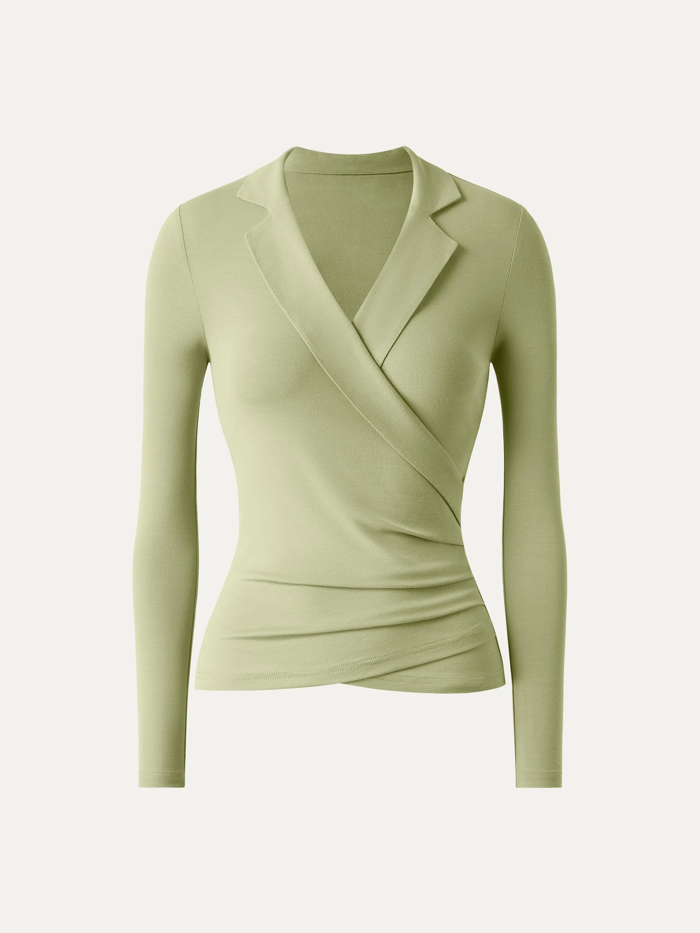 Collar Wrap Lightweight Top