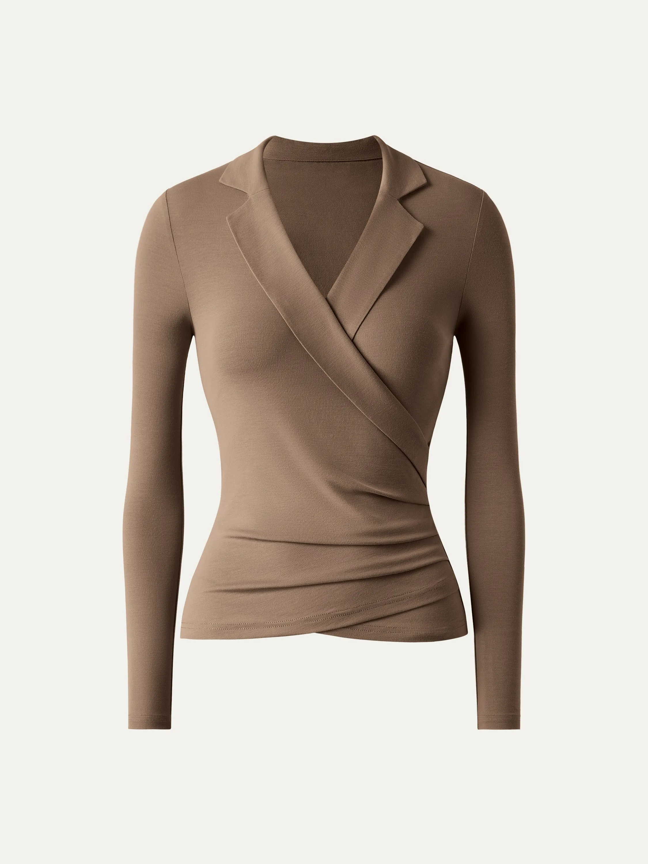 Collar Wrap Lightweight Top