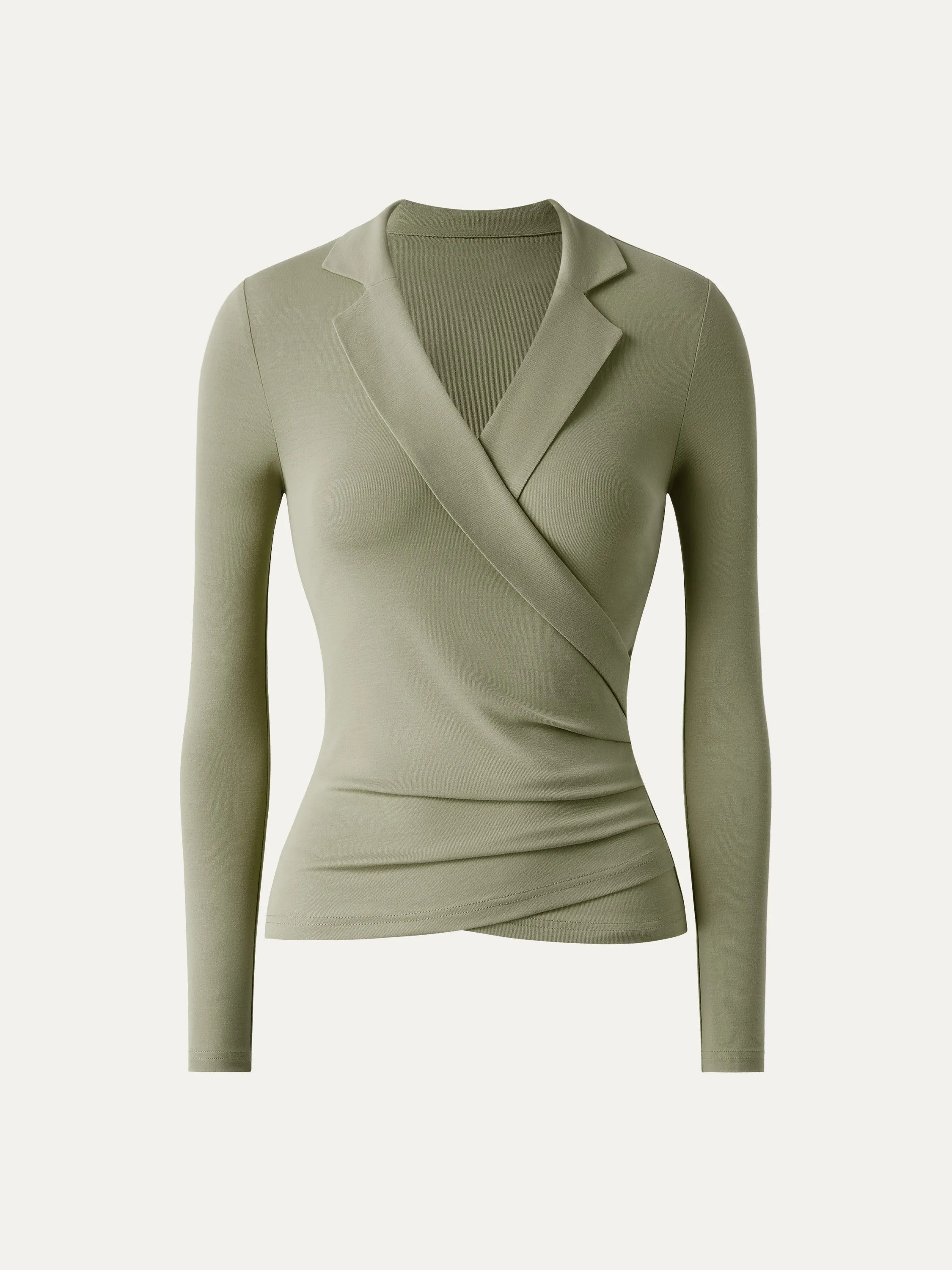 Collar Wrap Lightweight Top