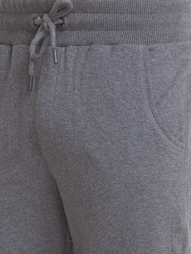 Colorplus Men Grey Solid Jogger Fit Cotton Blend Joggers