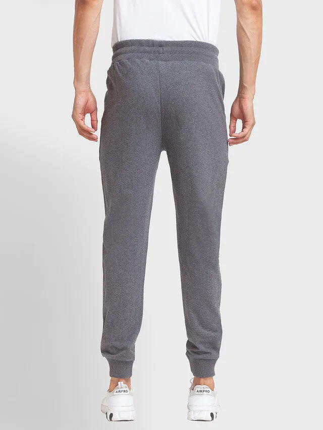 Colorplus Men Grey Solid Jogger Fit Cotton Blend Joggers