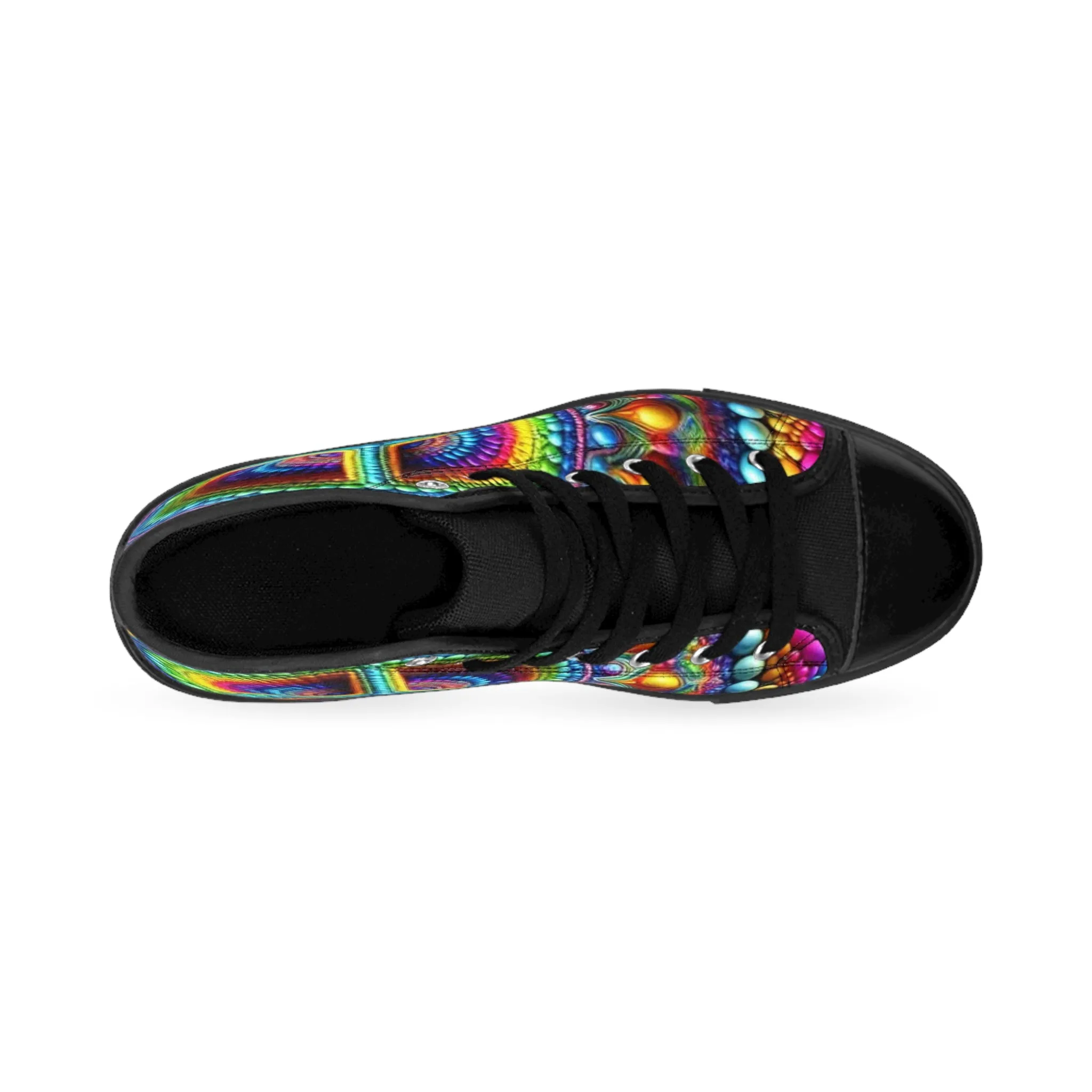 Colourful Peace Sign High-Top Sneakers
