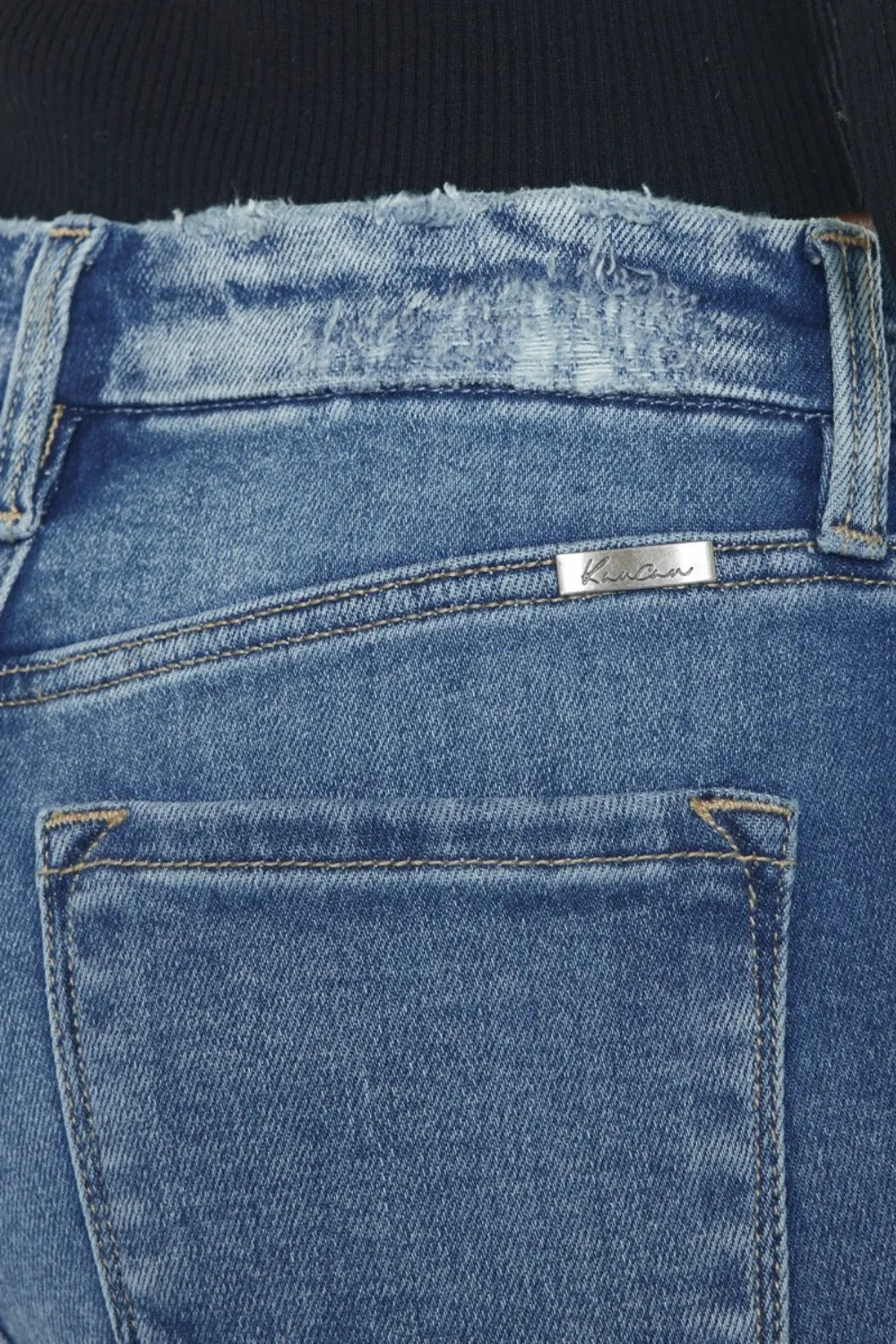 Connie High Rise Wide Waistband Slim Straight Jeans