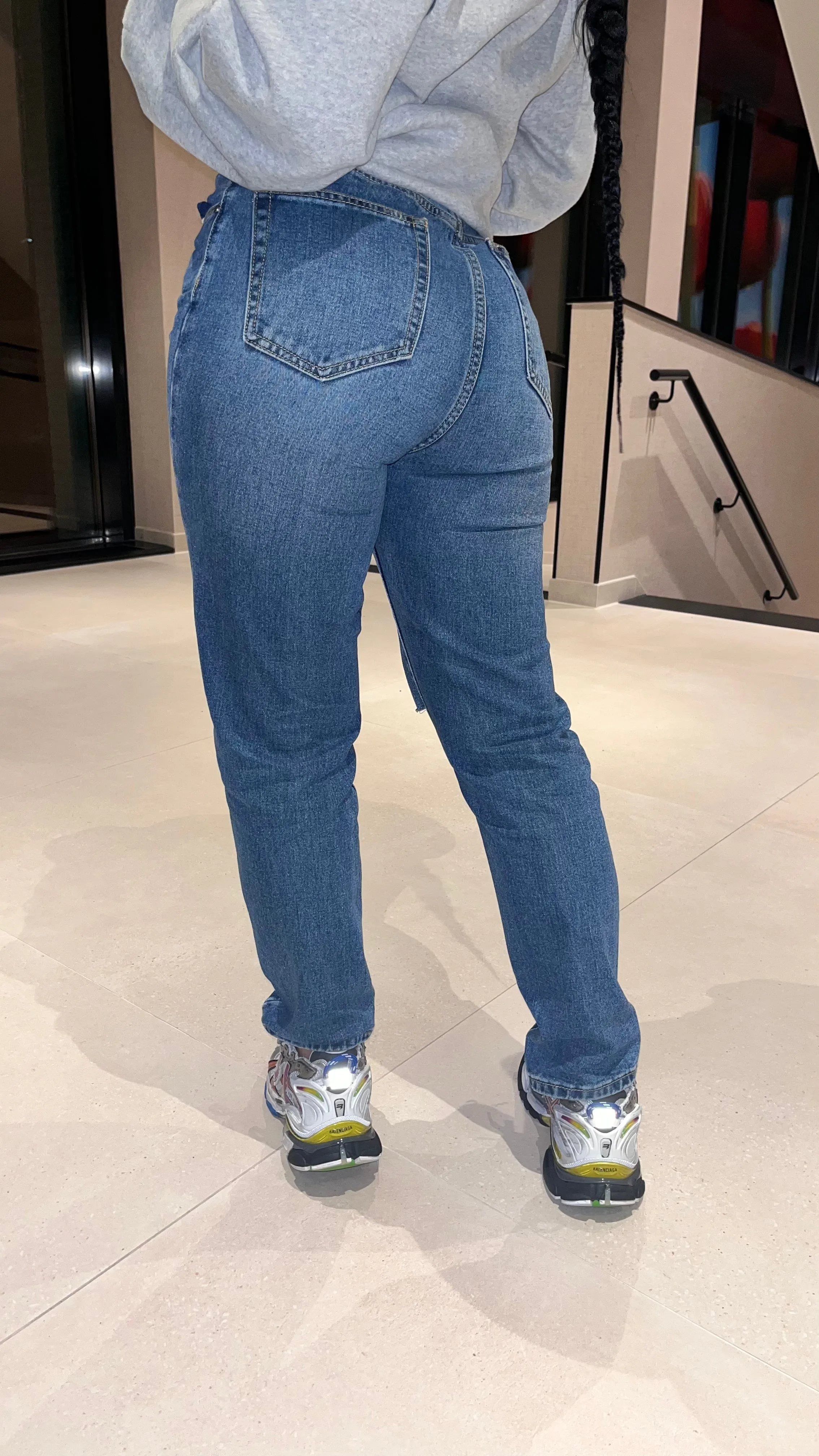 Distressed Mom Jeans