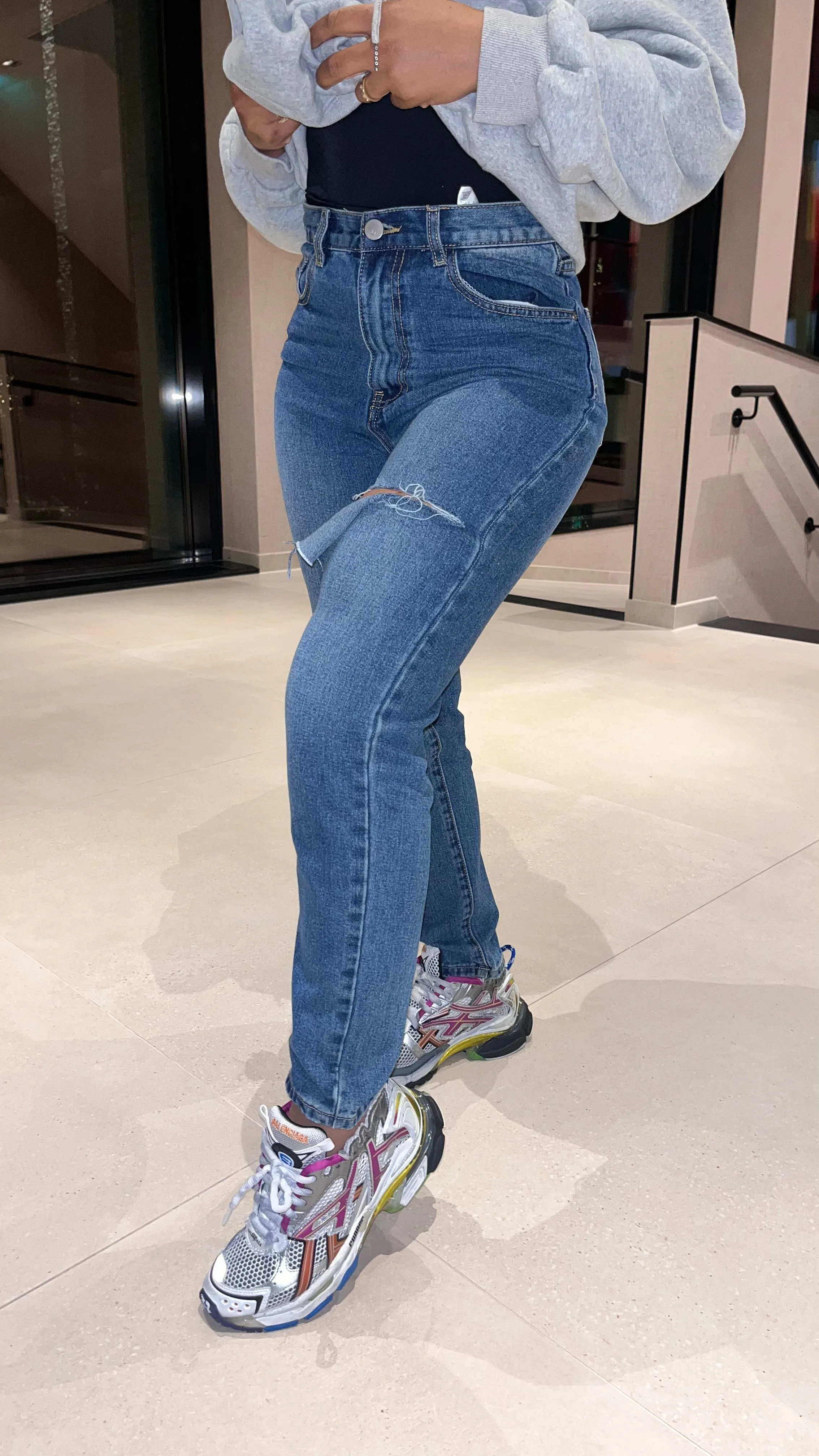 Distressed Mom Jeans