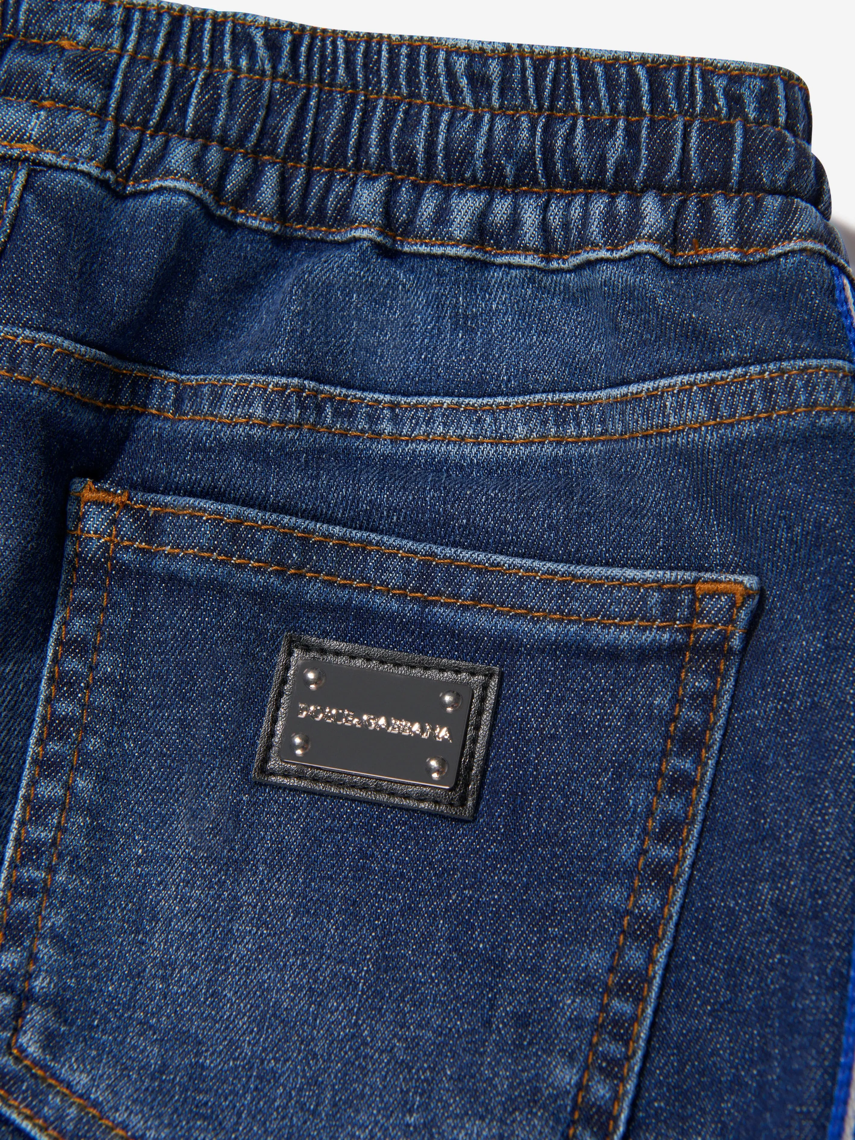 Dolce & Gabbana Boys Logo Trim Jogger Jeans