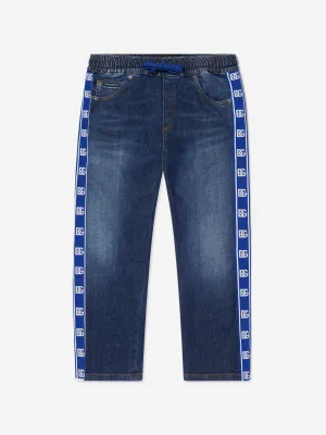 Dolce & Gabbana Boys Logo Trim Jogger Jeans