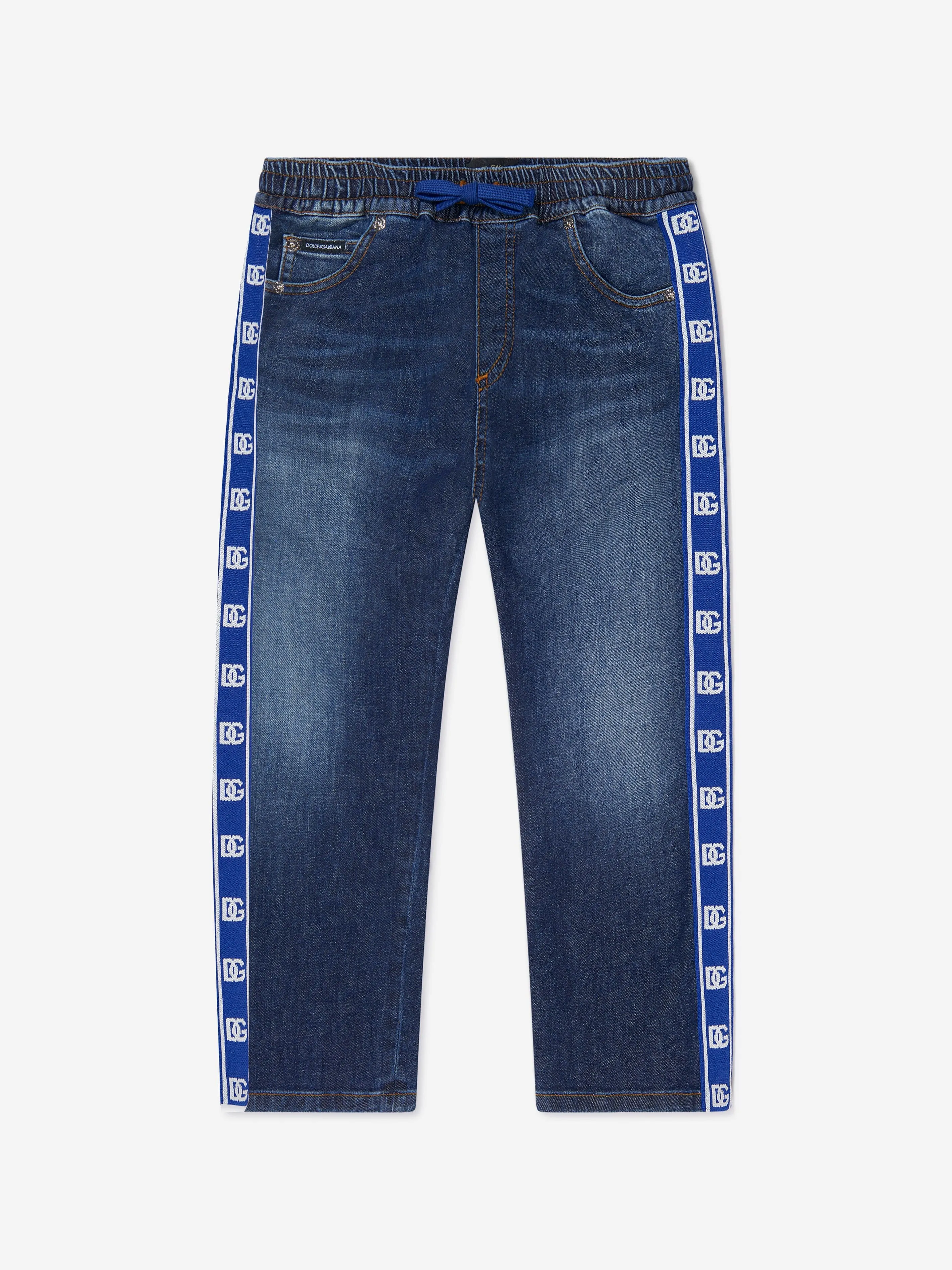 Dolce & Gabbana Boys Logo Trim Jogger Jeans