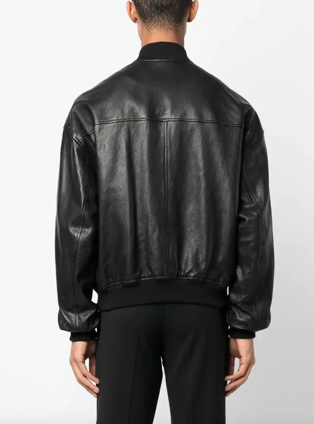 Dolce & Gabbana leather jacket with branded tag