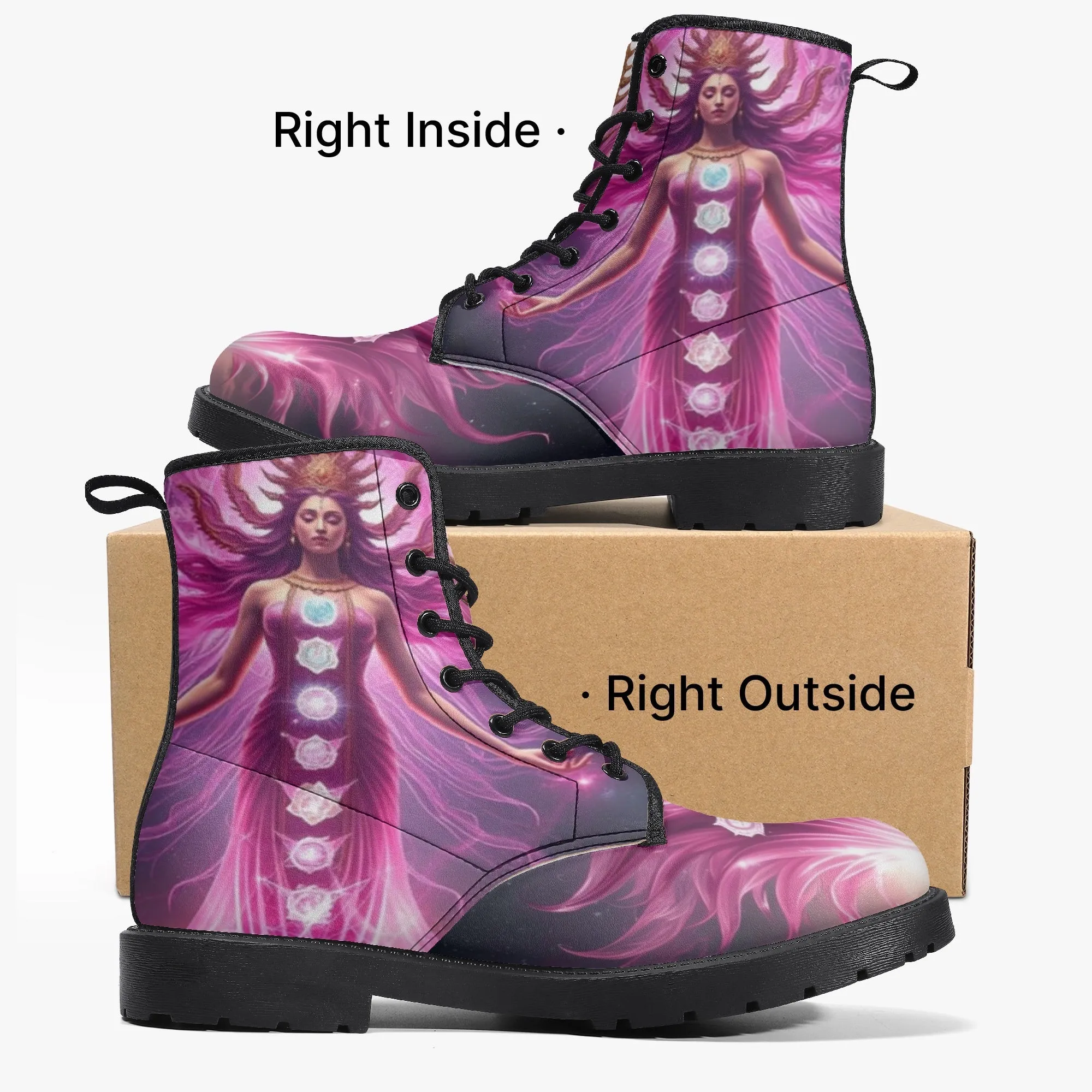 Ethereal Chakra Lady Trendy Leather Boots