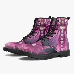 Ethereal Chakra Lady Trendy Leather Boots