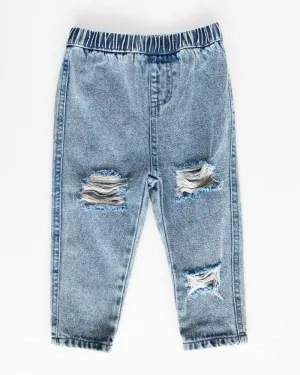 Frankie Distressed Denim Jeans - Light Wash