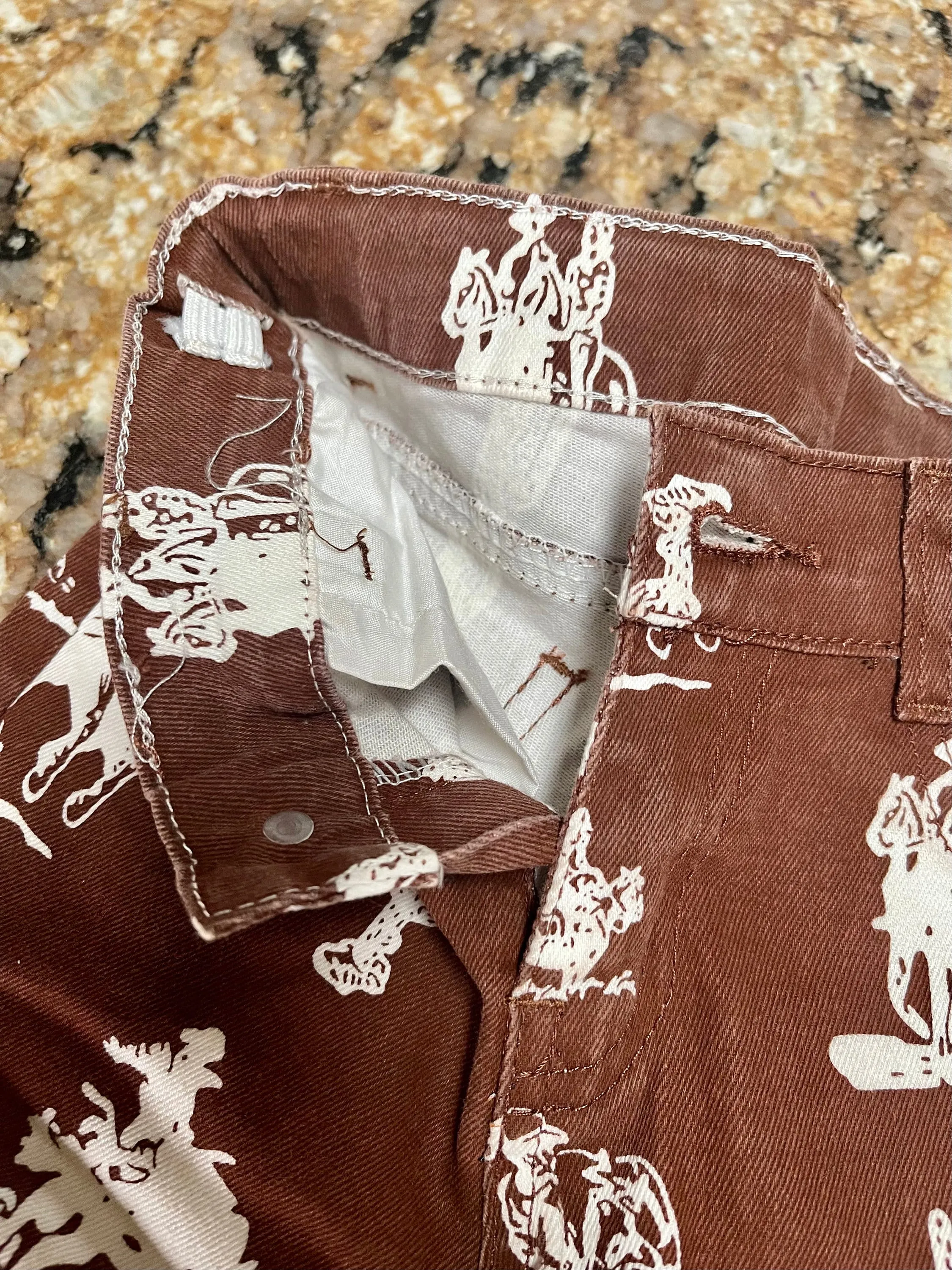 Girls Bell Bottom Jeans, Brown Jeans