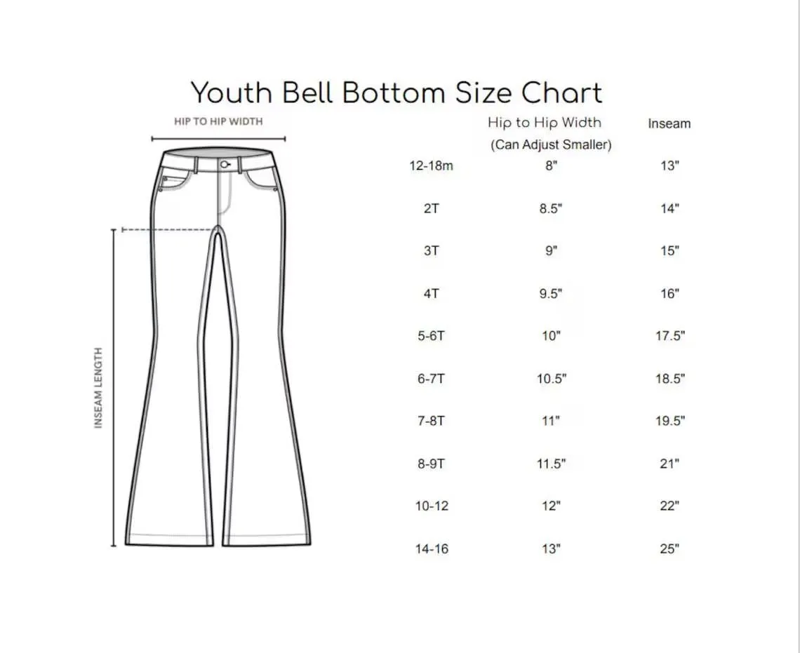 Girls Bell Bottom Jeans, Brown Jeans