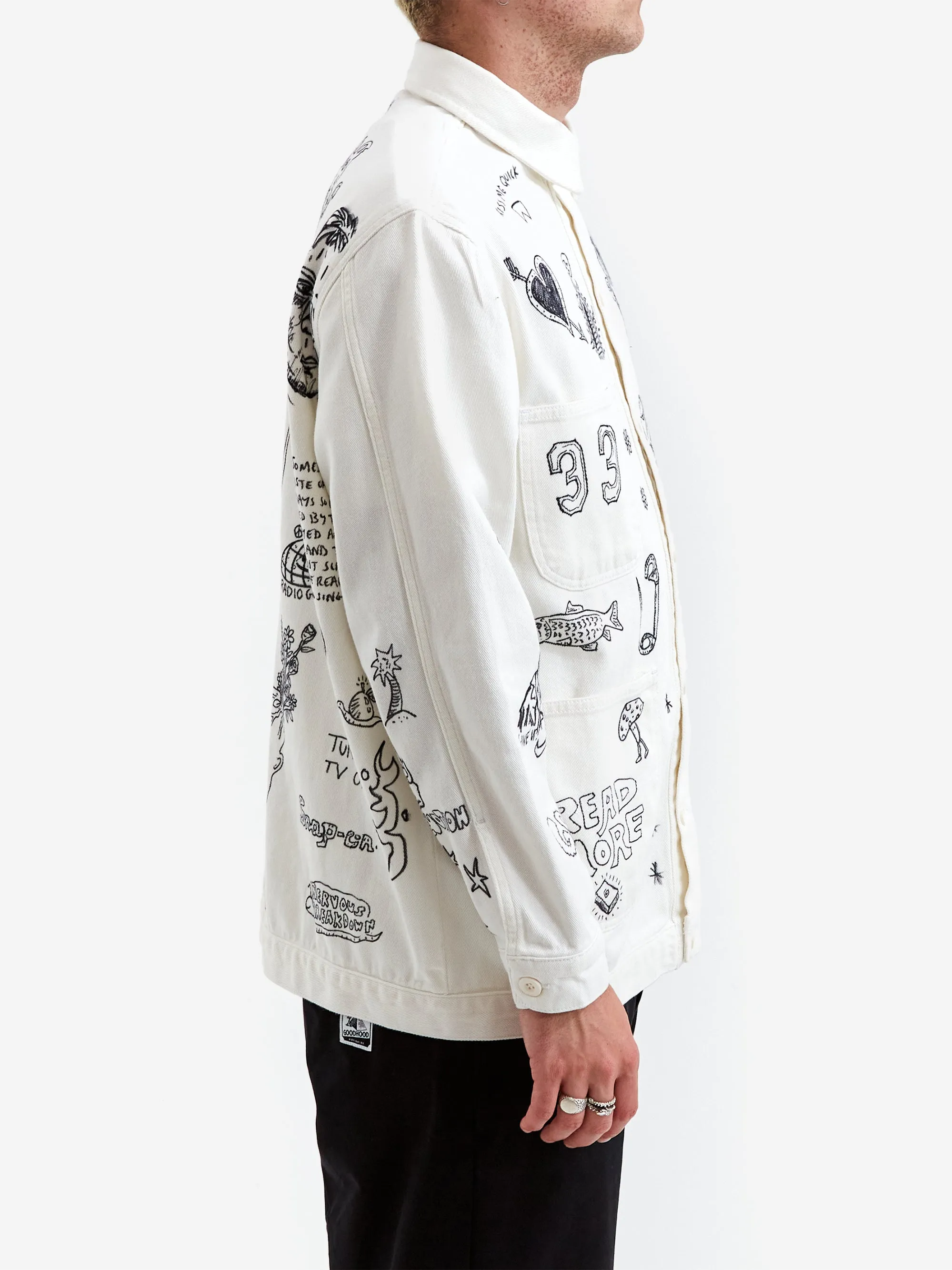 Goodhood x Rebel Yuth Hand Customised Store Worker Jacket - Large No 1