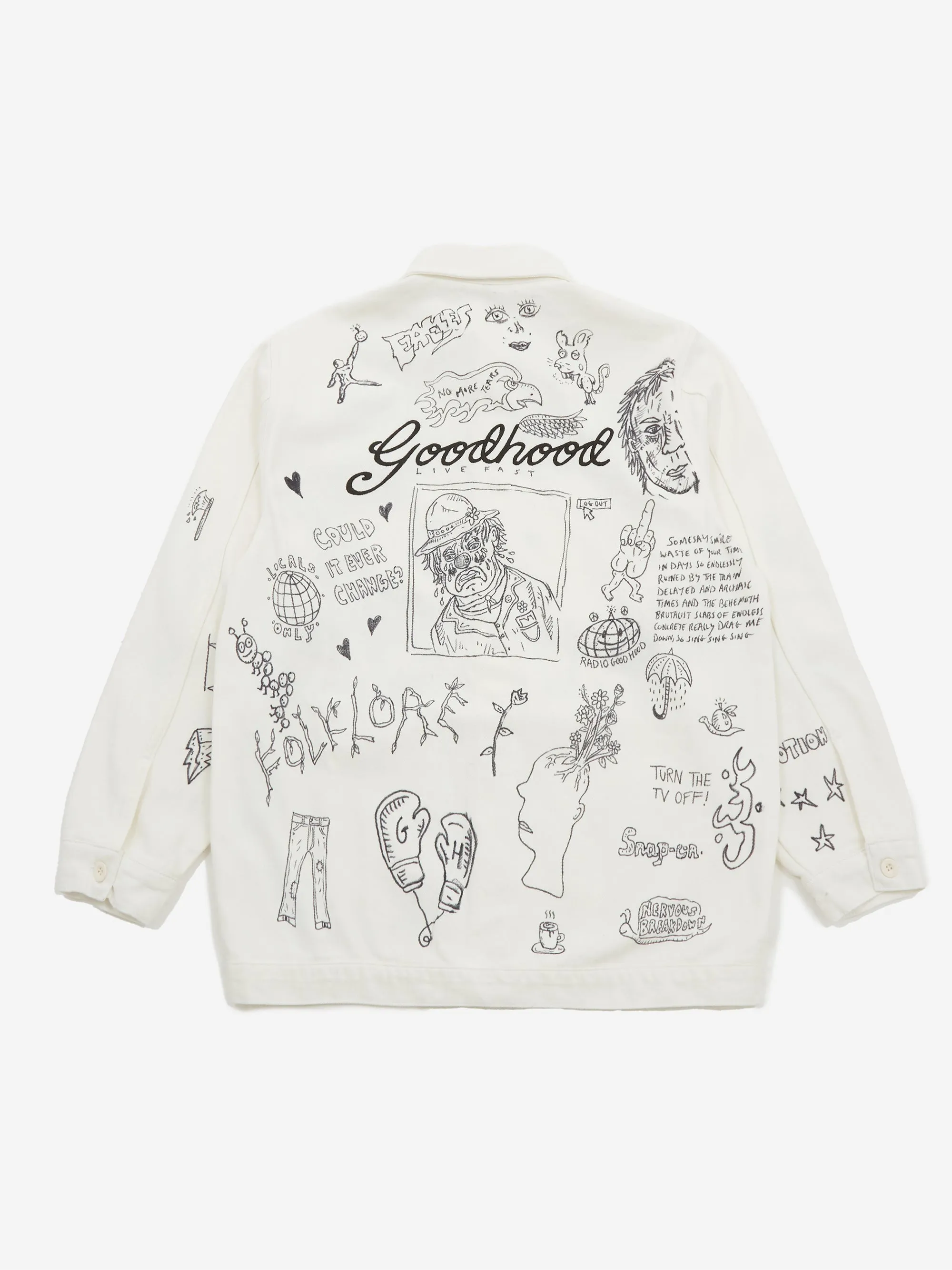 Goodhood x Rebel Yuth Hand Customised Store Worker Jacket - Large No 1