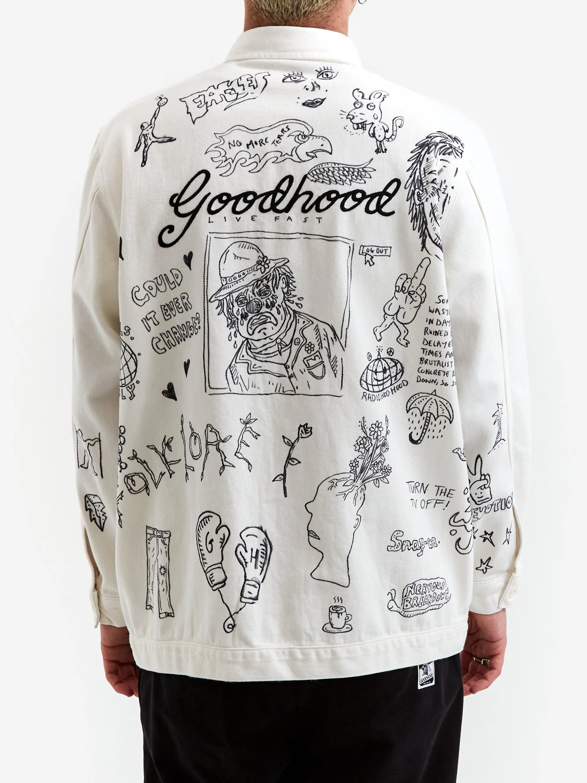 Goodhood x Rebel Yuth Hand Customised Store Worker Jacket - Large No 1