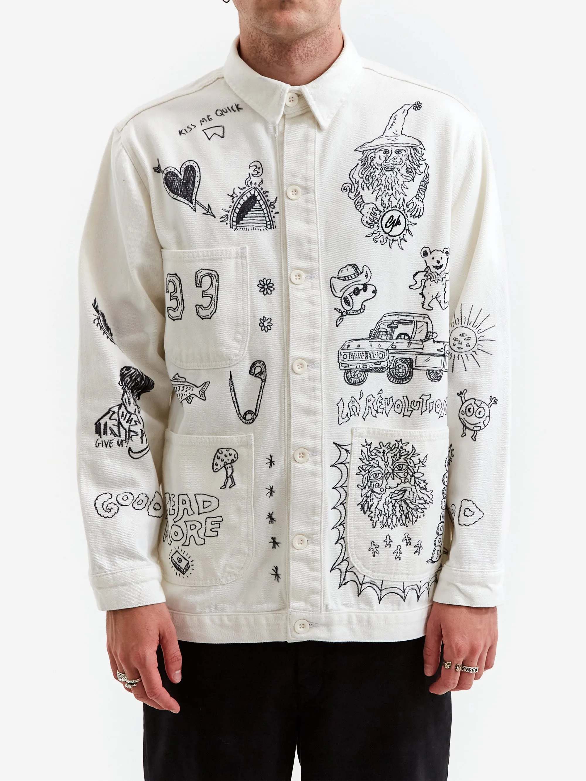 Goodhood x Rebel Yuth Hand Customised Store Worker Jacket - Large No 1