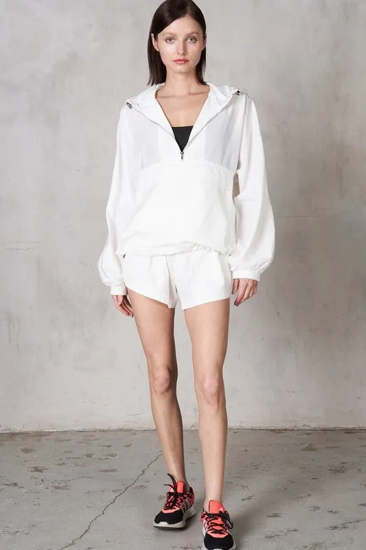Half Zipper Hoodie Top