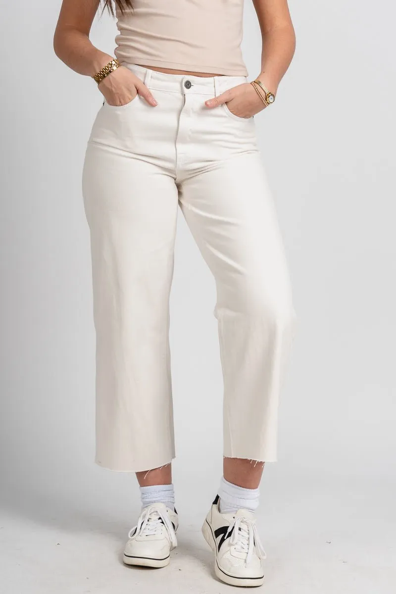 Hidden Nori high rise wide leg jeans sea salt