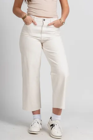 Hidden Nori high rise wide leg jeans sea salt