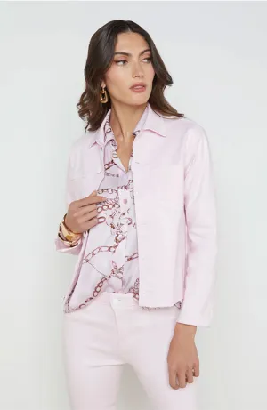 Janelle Slim Raw Jacket Lilac