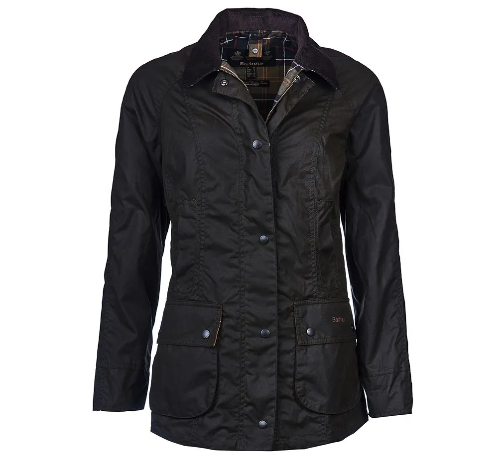 LADIES BARBOUR CLASSIC BEADNELL® WAX JACKET - OLIVE