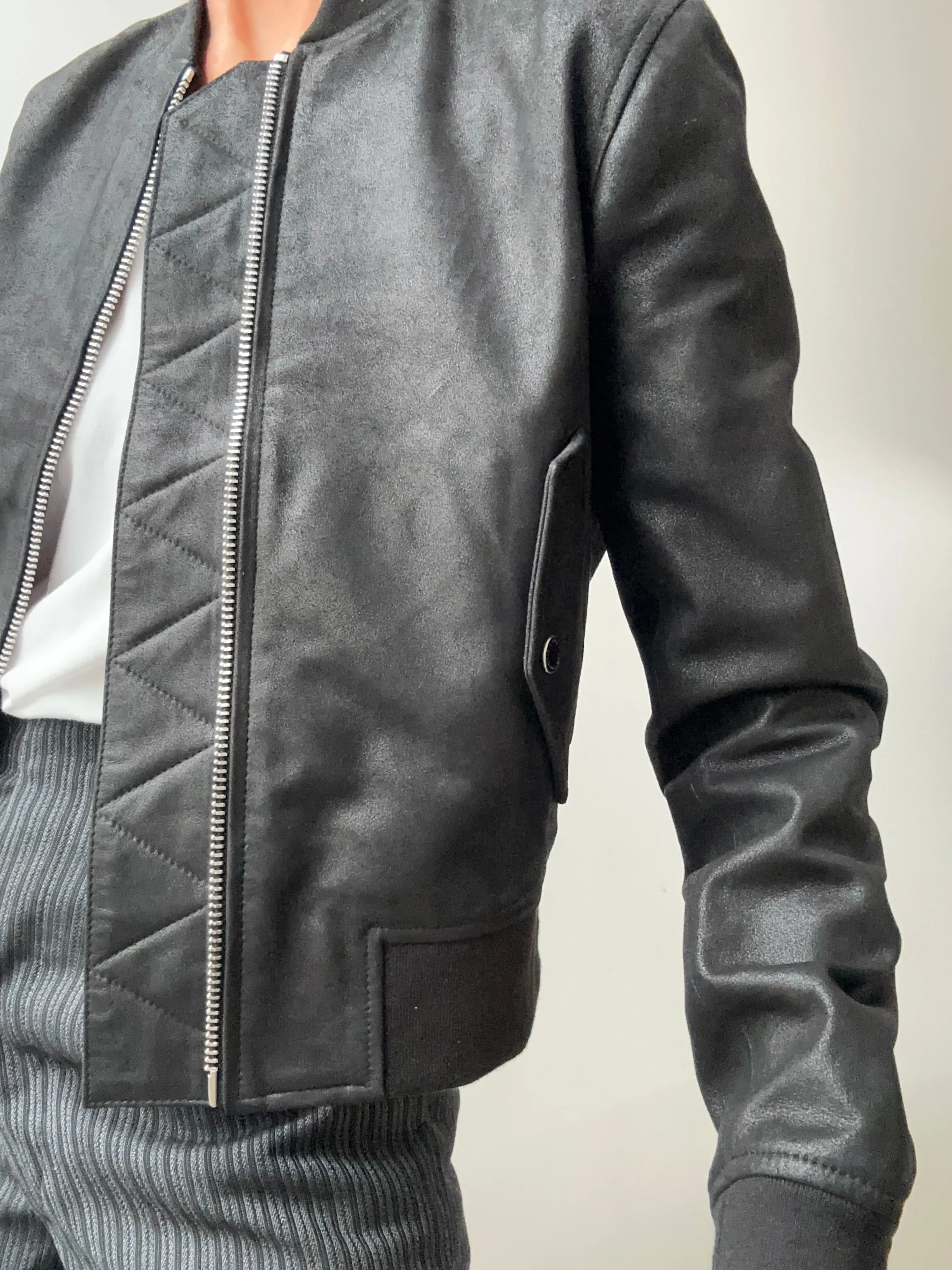 Leather Bomber Jacket