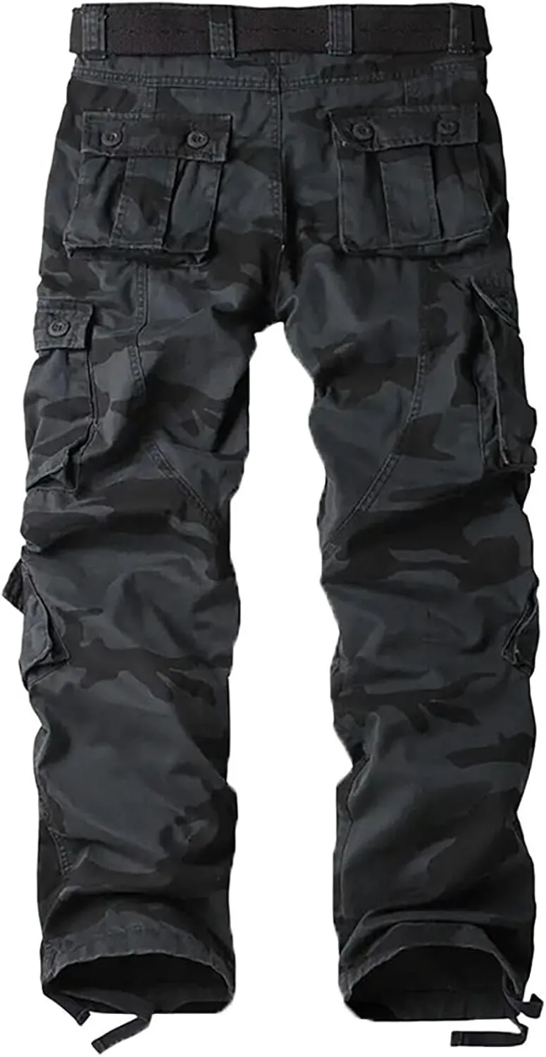 Mens Cargo Pants Relaxed Fit Casual Work Adjustable Comfortable Lightweight Breathable Pant with Pockets