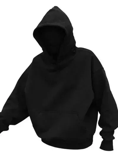 Men's Drop Shoulder Long Sleeve Hoodie with Pocket